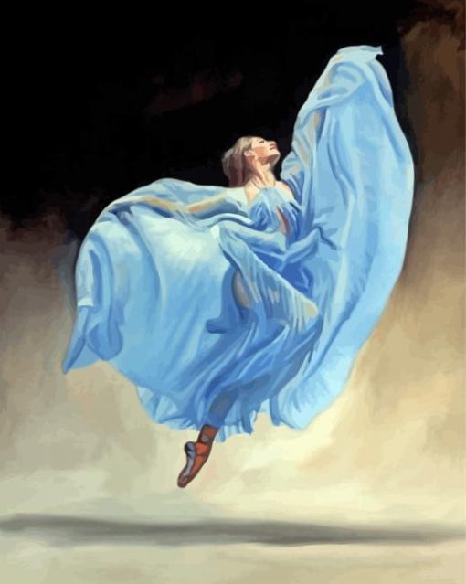 Aesthetic Blue Ballerina Diamond Painting