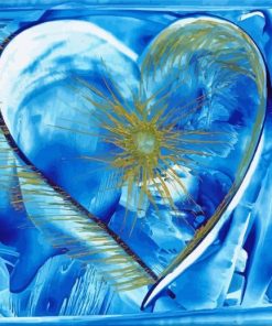 Aesthetic Blue Heart Diamond Painting
