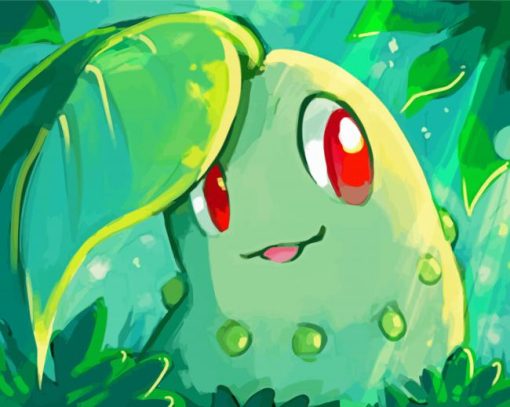 Aesthetic Chikorita Diamond Painting