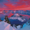 Aesthetic Crater Lake Diamond Paintings