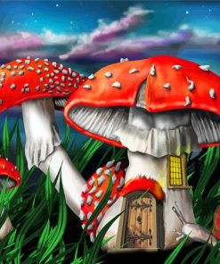 Aesthetic Mushroom Forest Diamond Painting