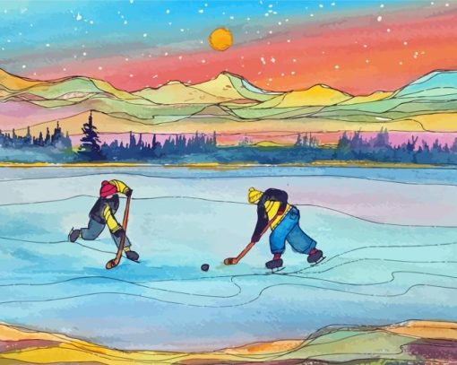 Aesthetic Pond Hockey Diamond Painting
