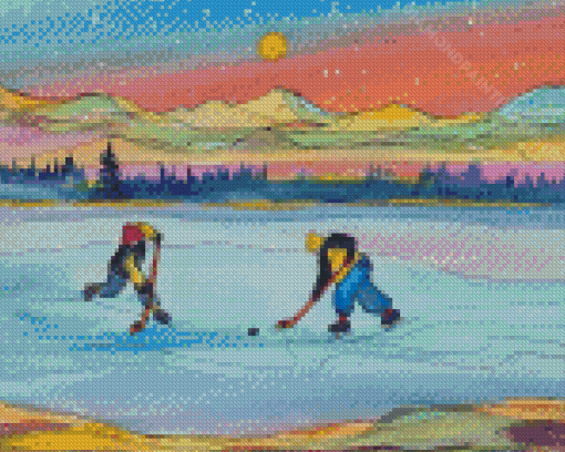 Aesthetic Pond Hockey Diamond Paintings