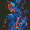 Aesthetic Asian Lady And Tiger Diamond Paintings