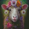 Aesthetic Floral Sheep Diamond Paintings