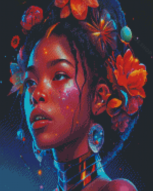 Aesthetic African Girl Diamond Paintings