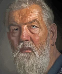 Bearded Old Man Face Diamond Painting