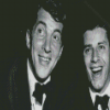Black And White Dean Martin And Jerry Lewis Diamond Paintings