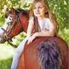 Blonde Girl On Horse Diamond Painting