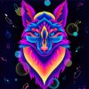 Colorful Neon Fox Diamond Painting