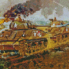 Cool WW2 Tank Diamond Paintings