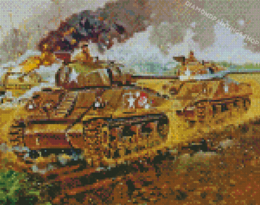 Cool WW2 Tank Diamond Paintings