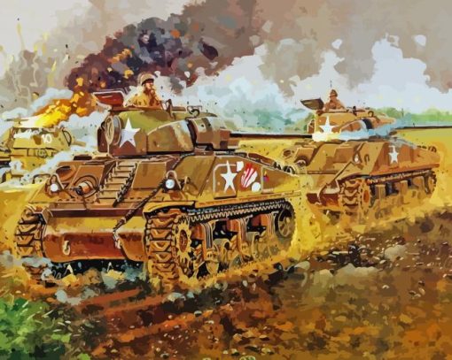 Cool WW2 Tank Diamond Painting