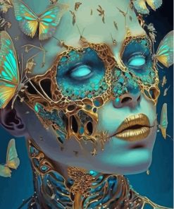 Cool Butterfly Lady Diamond Painting
