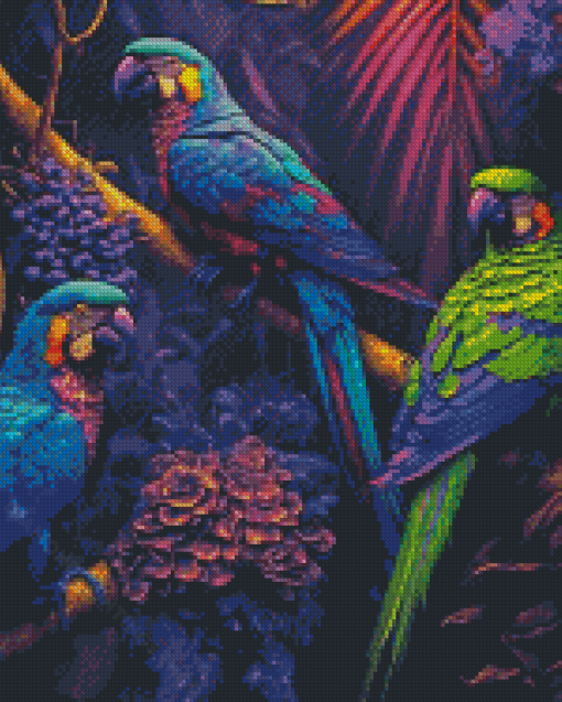 Exotic African Parrots Diamond Paintings