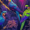 Exotic African Parrots Diamond Painting