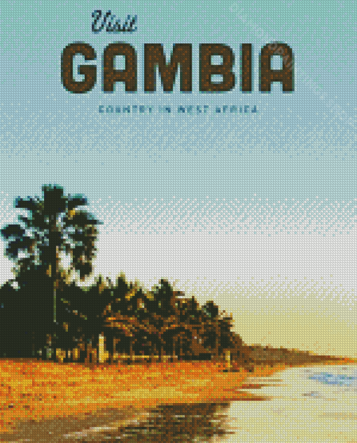 Gambia Travel Poster Diamond Paintings