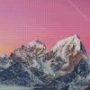 Glacier Himalayas At Sunset Diamond Paintings