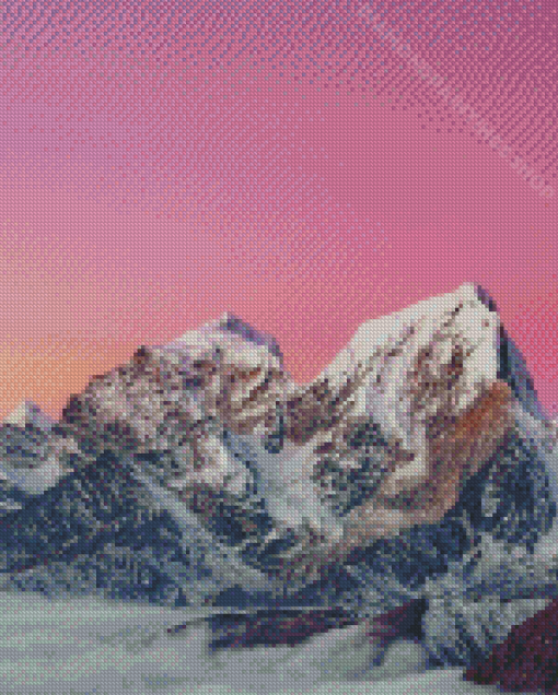 Glacier Himalayas At Sunset Diamond Paintings