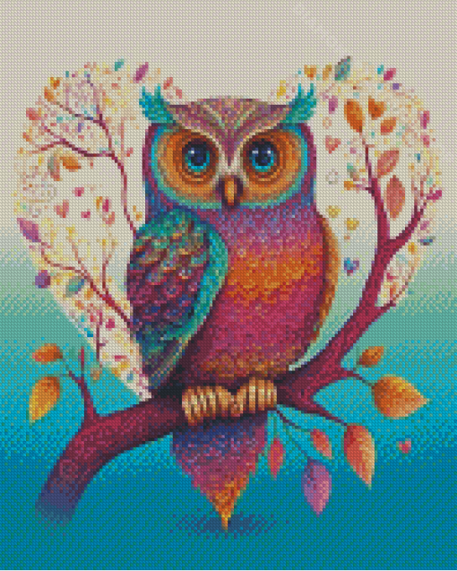 Heart Owl Diamond Paintings