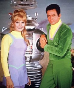 Lost In Space Major Don West And Judy Diamond Painting