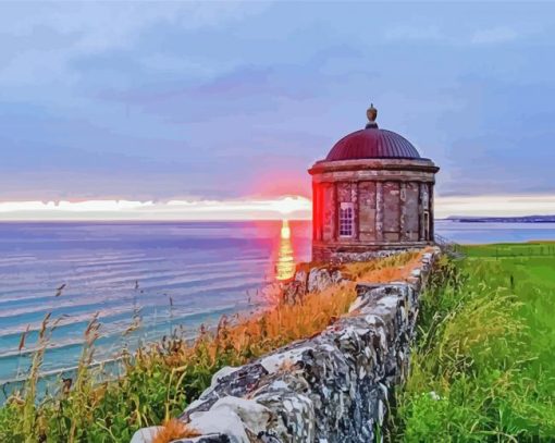 Mussenden Temple Sunset View Diamond Painting