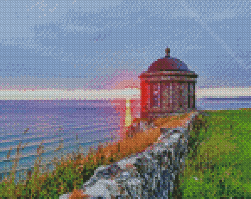 Mussenden Temple Sunset View Diamond Paintings