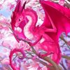Pink Mystical Dragon Diamond Painting