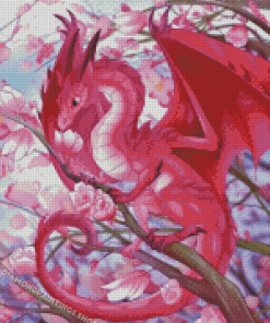 Pink Mystical Dragon Diamond Paintings