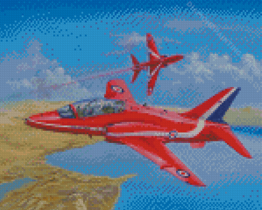 Red Arrows Planes Diamond Paintings