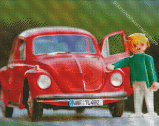 Toy Beetle Car Trip Diamond Paintings