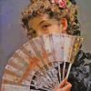 Vintage Woman With Fan Diamond Painting