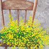Yellow Flowers On The Chair Diamond Painting