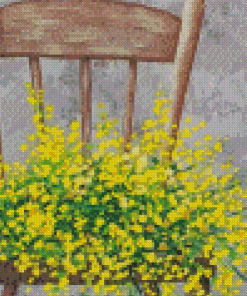 Yellow Flowers On The Chair Diamond Paintings
