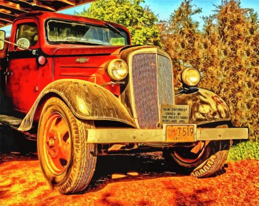 1936 Chevy Truck Front Art Diamond Painting