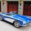 1961 Blue Corvette Car Diamond Painting