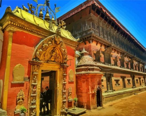 55 Window Palace Bhaktapur Diamond Painting