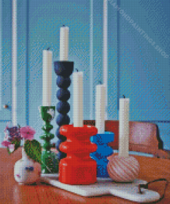 Aesthetic Candle Holders Diamond Paintings