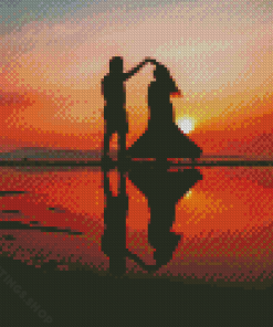 Aesthetic Couple Sunset Diamond Painting