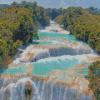 Agua Azul Waterfalls Mexico Landscape Diamond Paintings