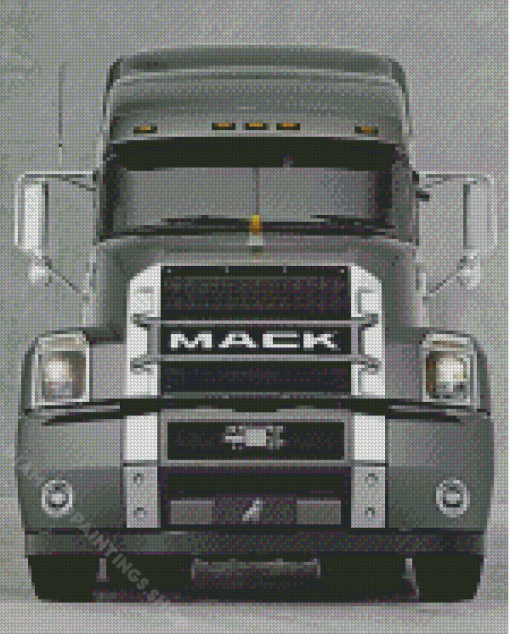 Black And White Mack Truck Diamond Paintings
