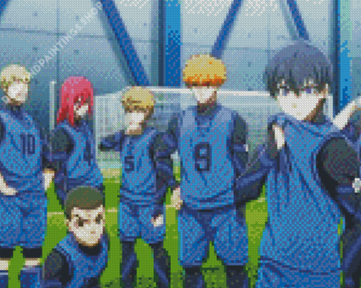 Blue Lock Anime Football Players Diamond Paintings