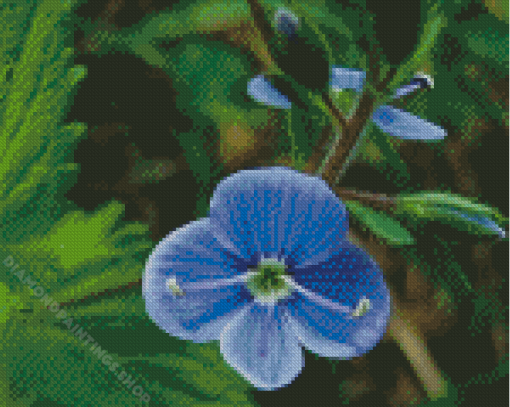 Blue Wildflower Diamond Paintings