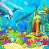 Castle Under The Sea Fantasy Art Diamond Painting