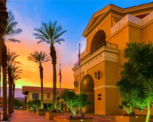 Cathedral City Town Square Diamond Painting