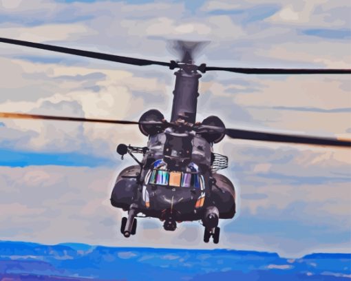 Chinook In The Sky Diamond Painting