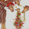 Christmas Giraffe Family Diamond Paintings