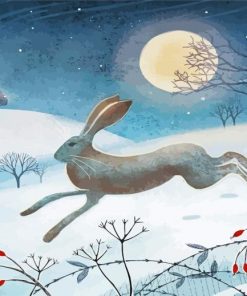 Christmas Hare Animal Diamond Painting