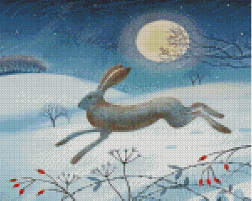 Christmas Hare Animal Diamond Paintings