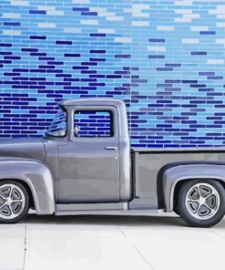 Classic Grey 1955 Ford Pickup Diamond Painting